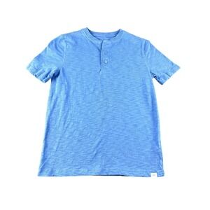 GAP Kids Blue Henley T Shirt Short Sleeve Size Large Casual Top